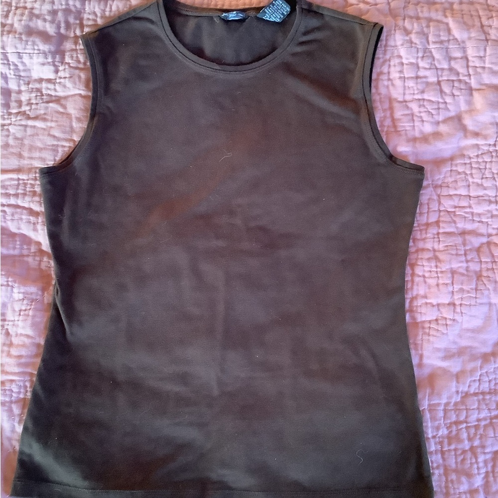 Sleeveless Brown Top
